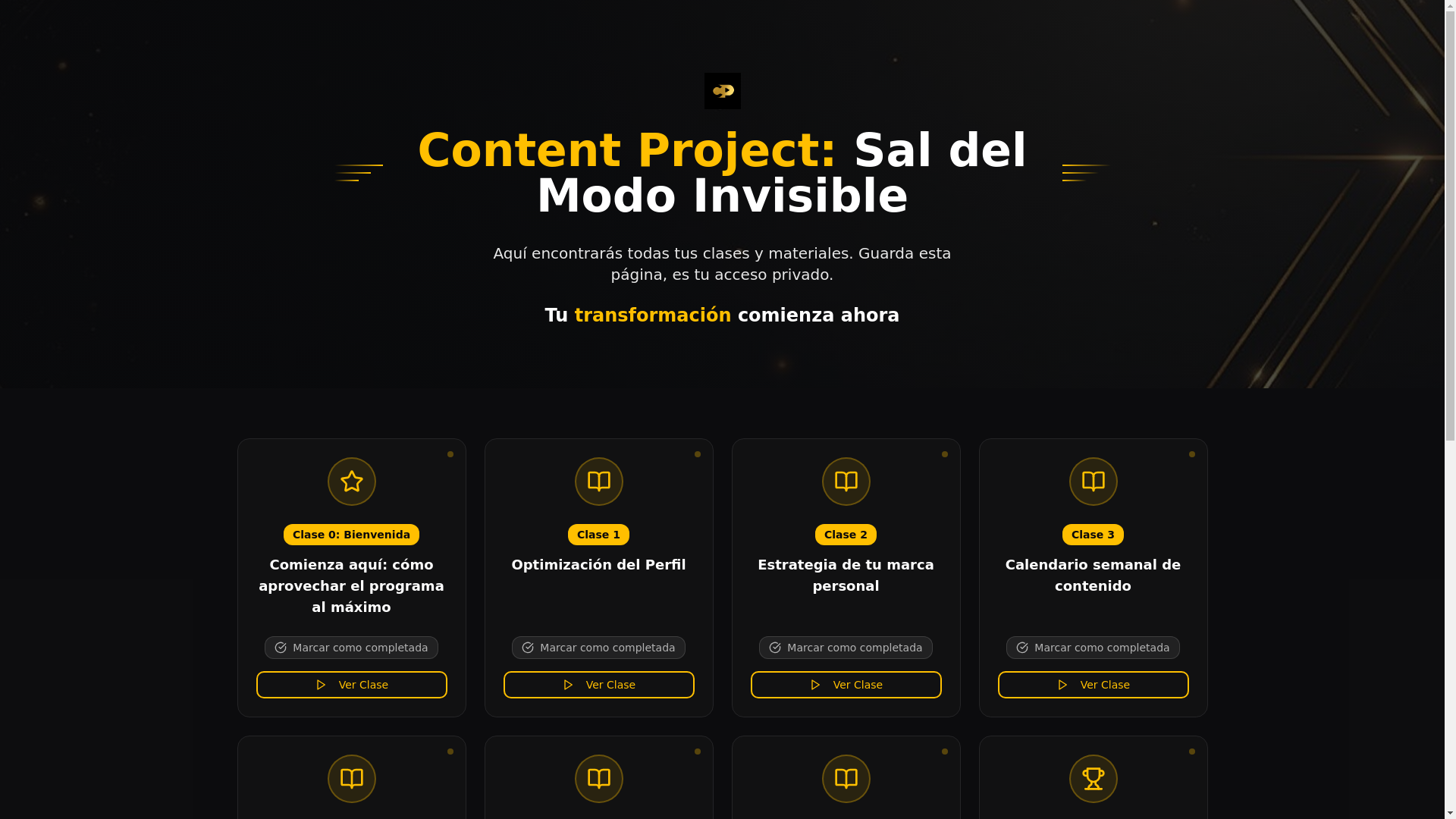 website screenshot of https://contentproject.academy/