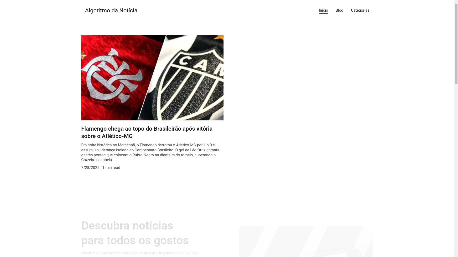 website screenshot of https://algoritmodanoticia.com.br/