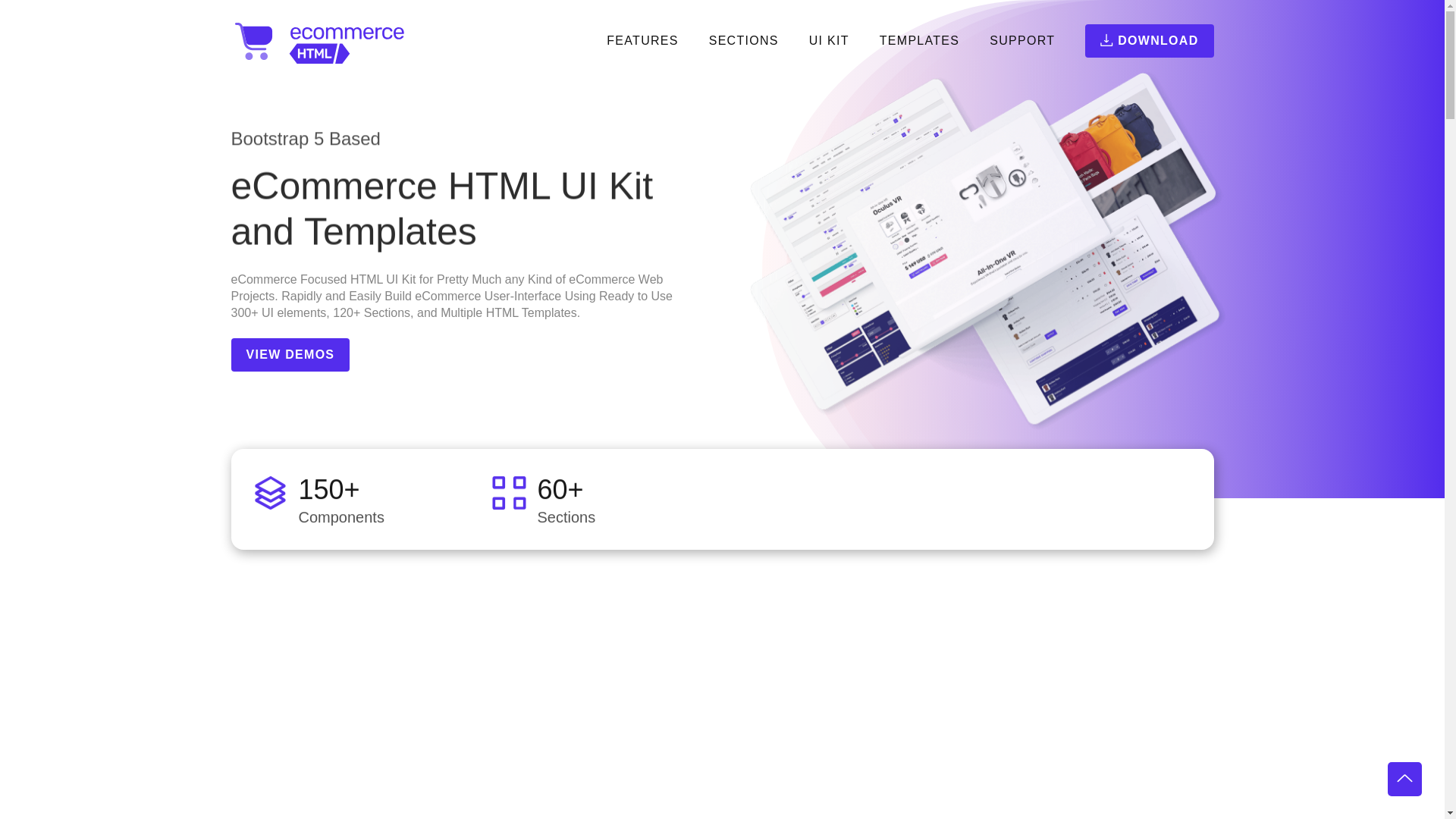 website screenshot of https://ecomui-site.pages.dev/