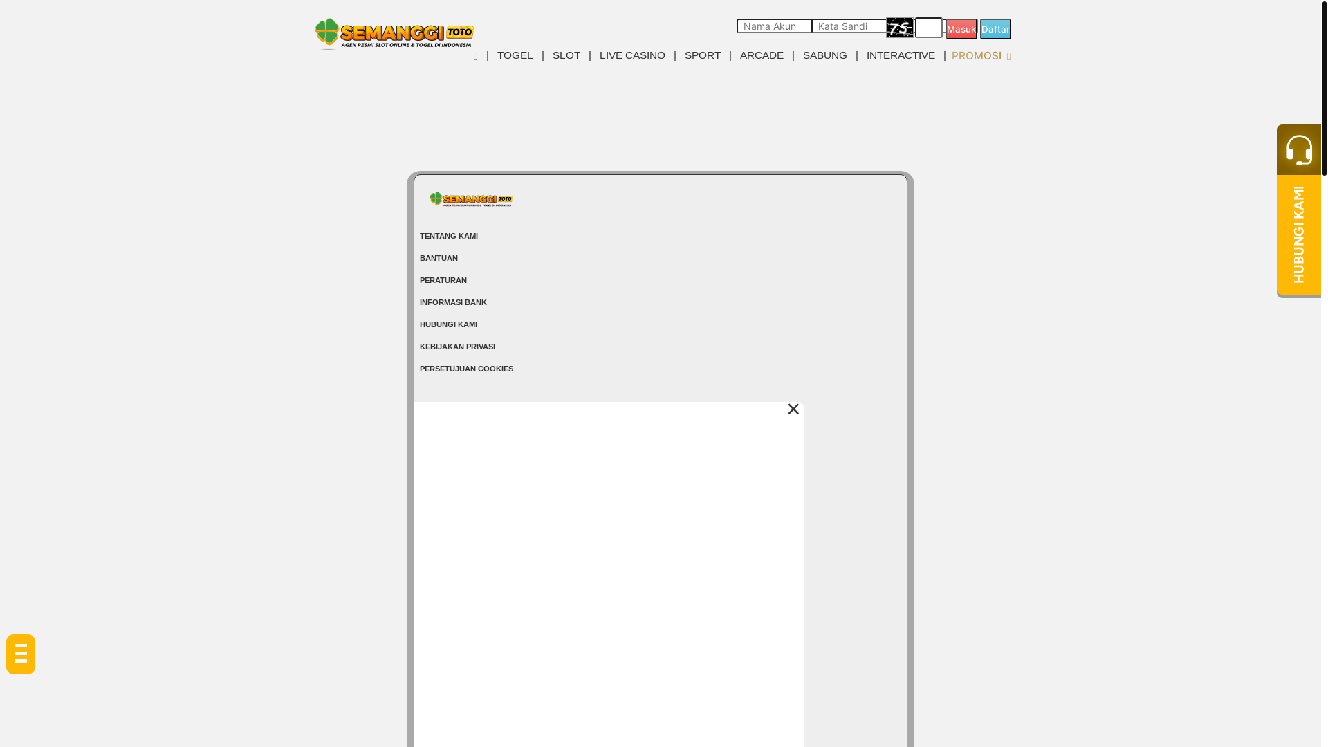 website screenshot of https://tanamsemanggi.site/