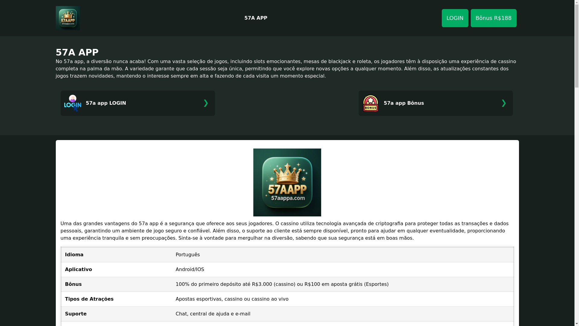 website screenshot of https://57aappa.com/
