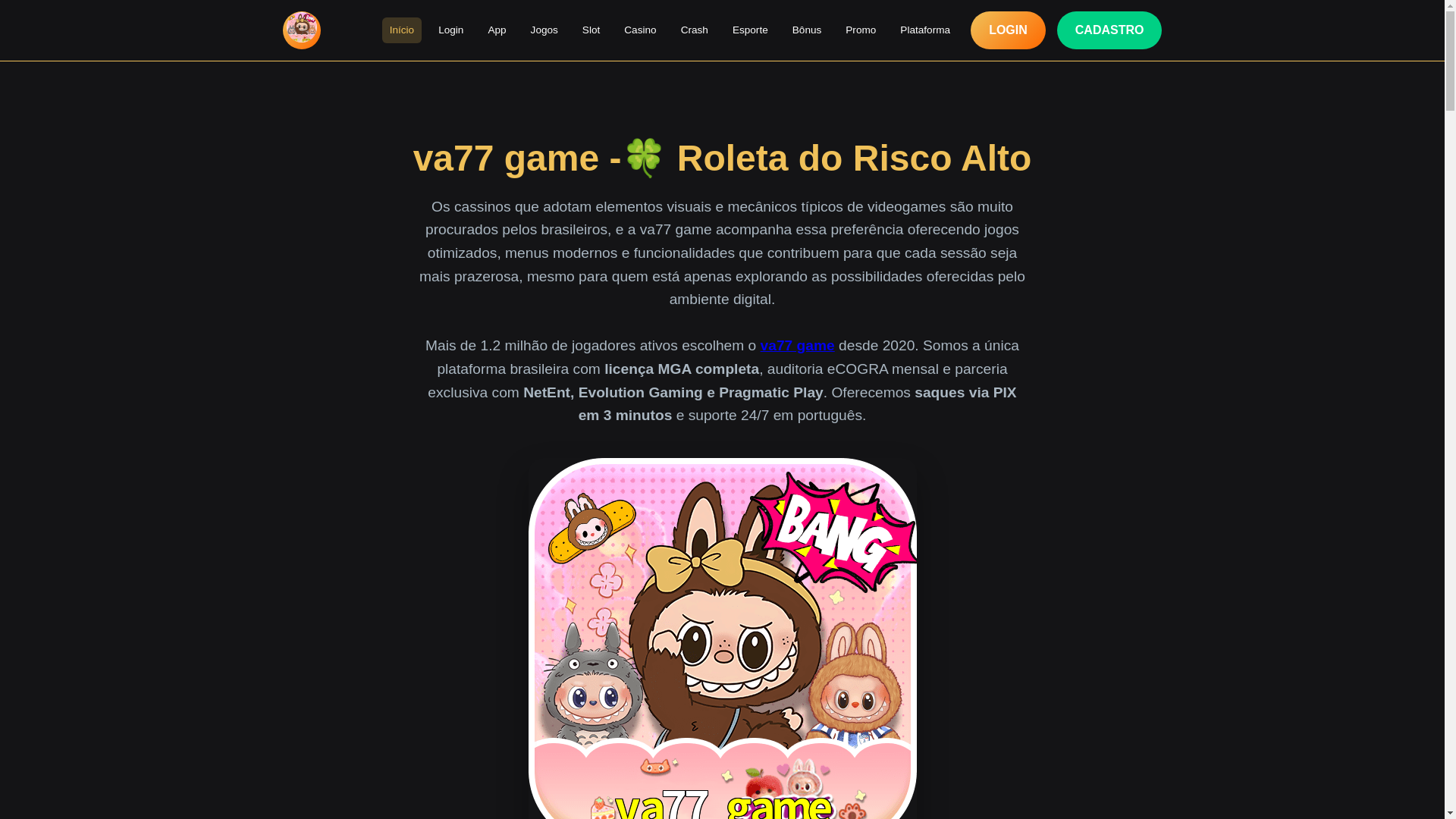 website screenshot of https://va77games1.com/