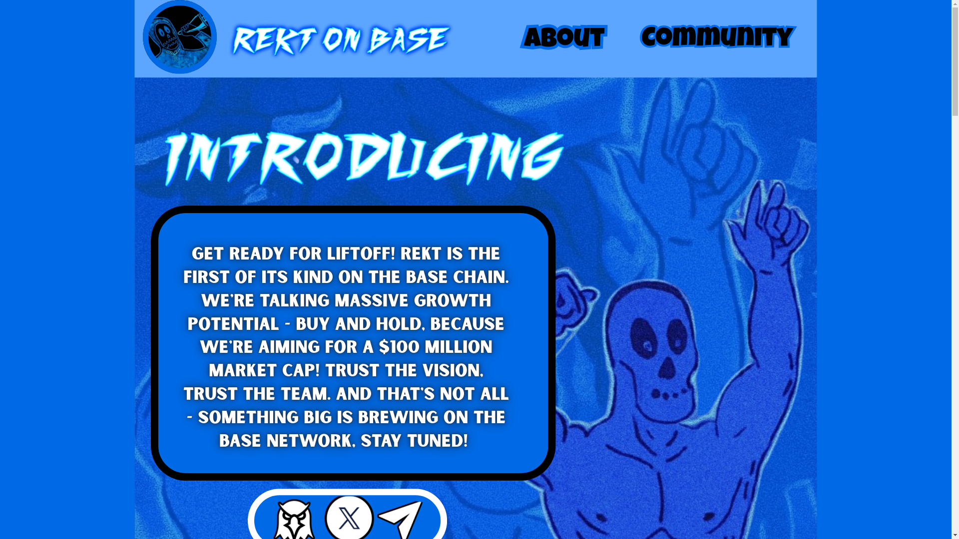 website screenshot of https://rektonbase.xyz/