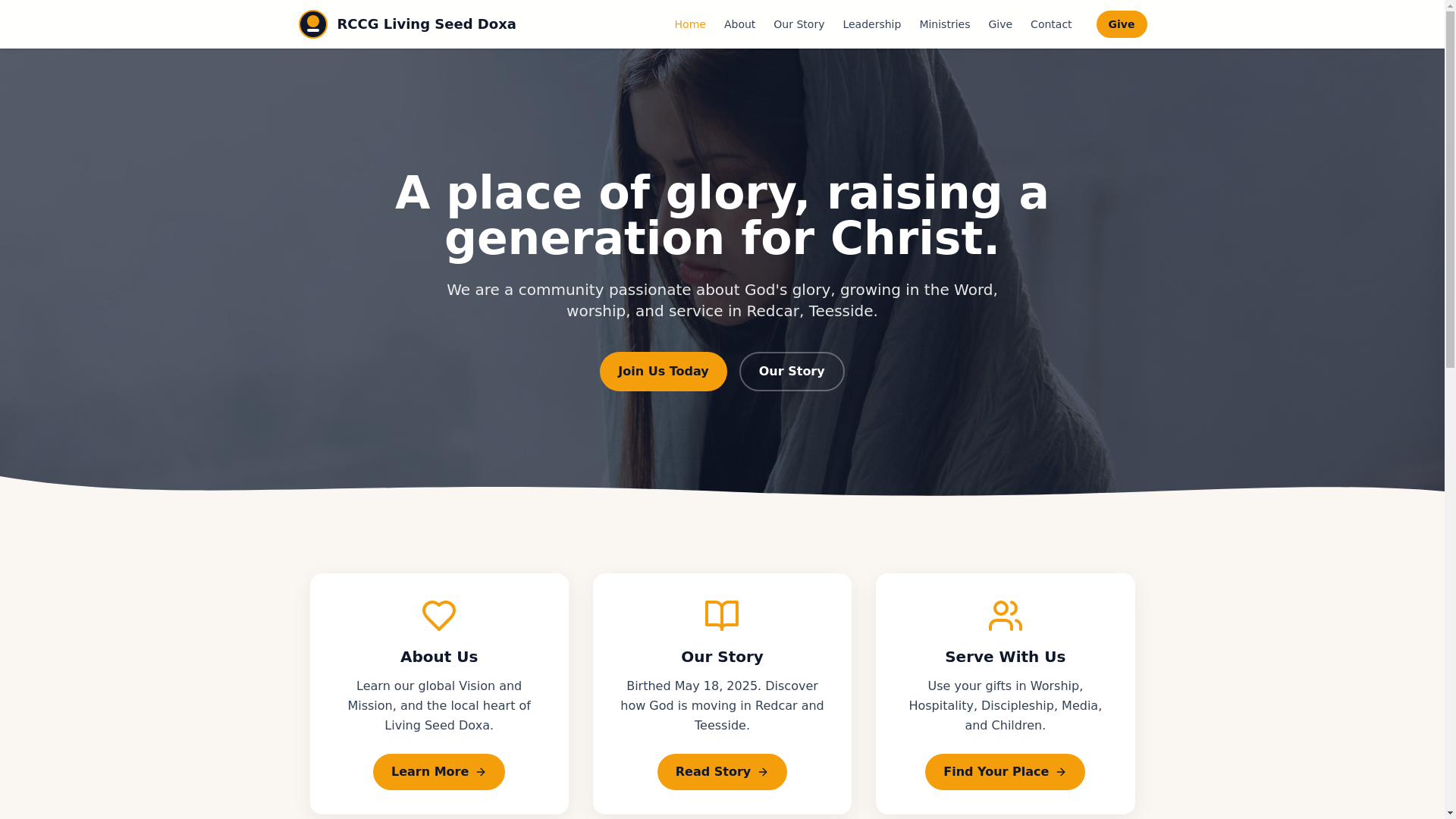 website screenshot of https://rccglivingseeddoxa.uk/