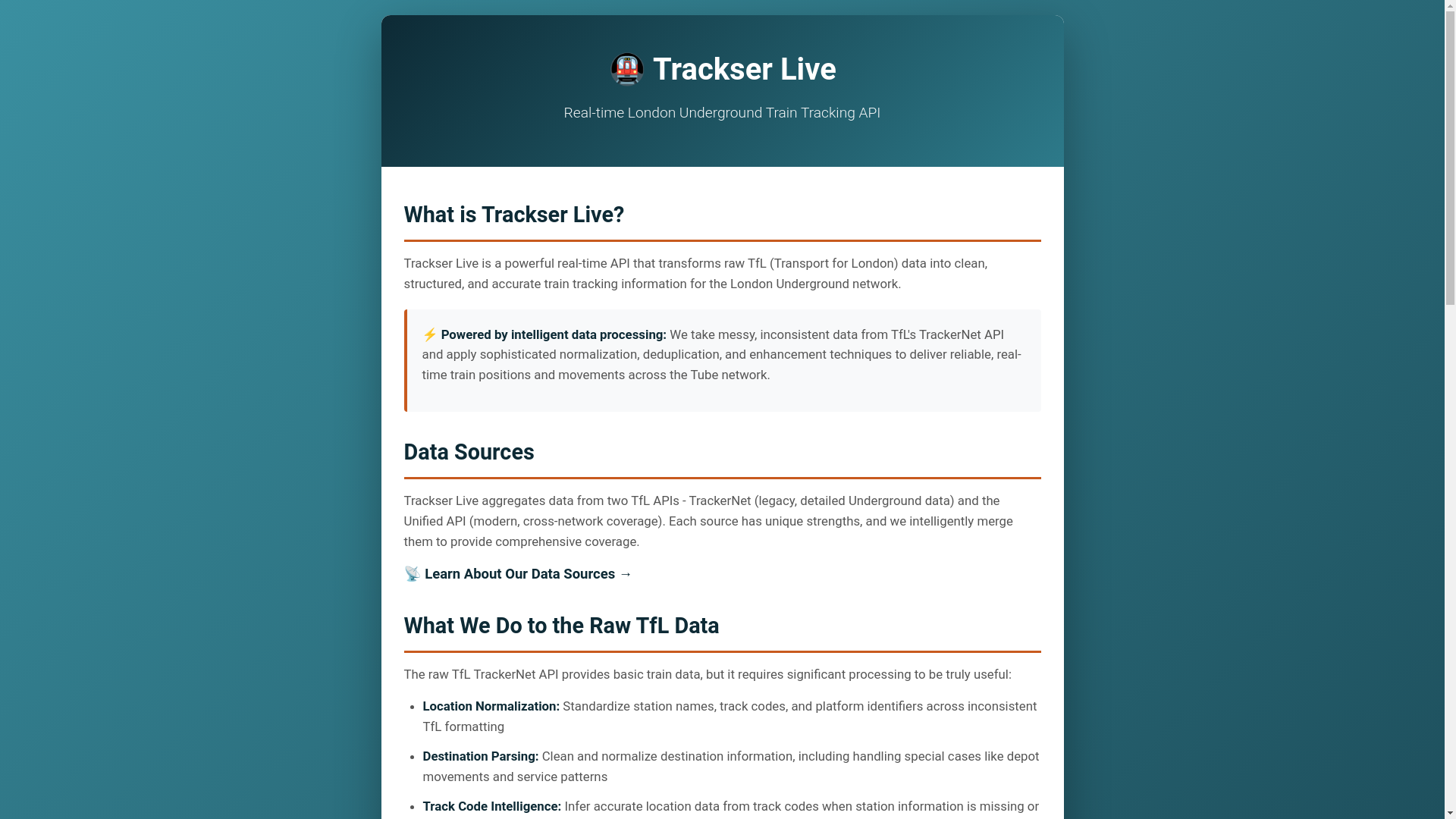 website screenshot of https://trackserlive.co.uk/