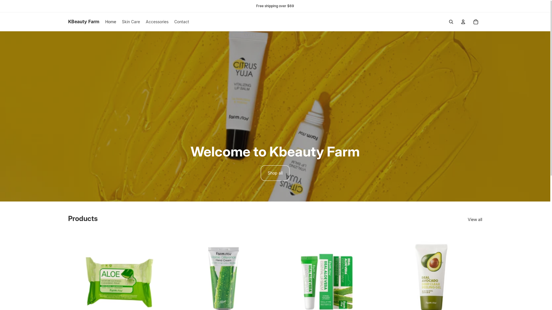 website screenshot of https://kbeautyfarm.com/