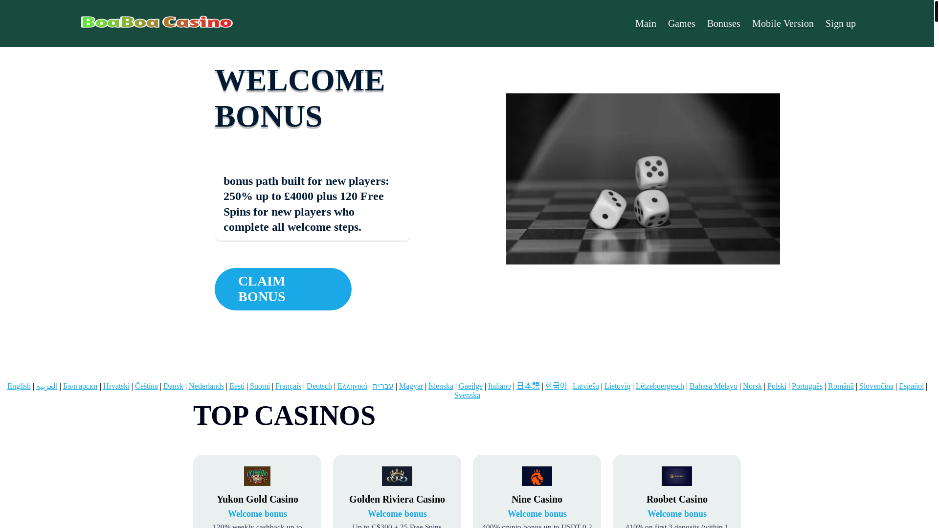 website screenshot of https://boaboa1.bond/
