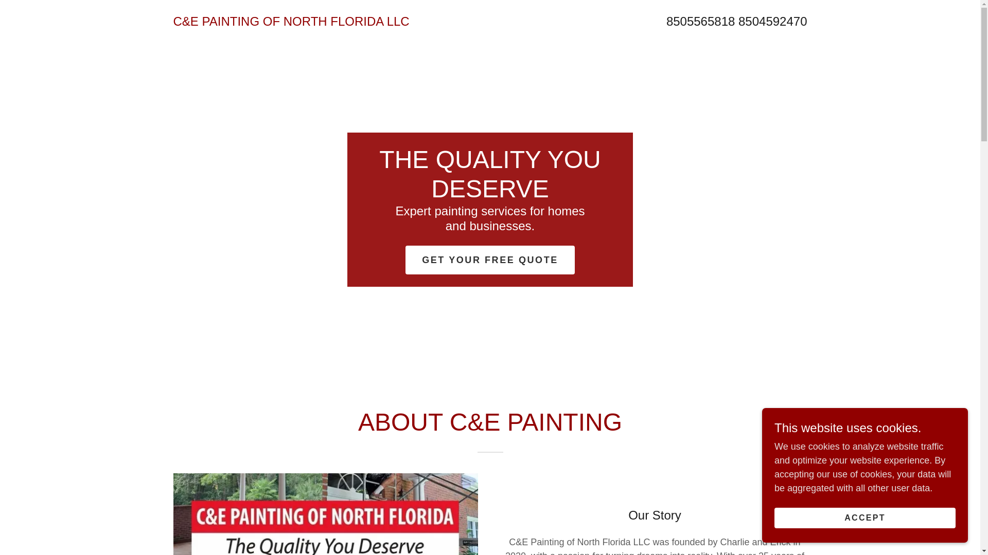 website screenshot of https://cepaintingofnorthflorida.com/