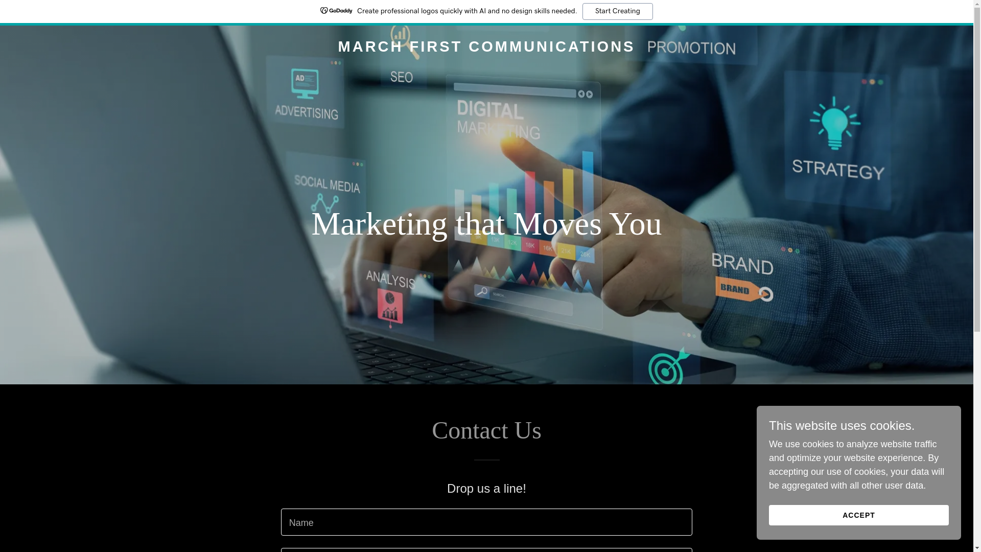 website screenshot of https://marchfirst.ai/
