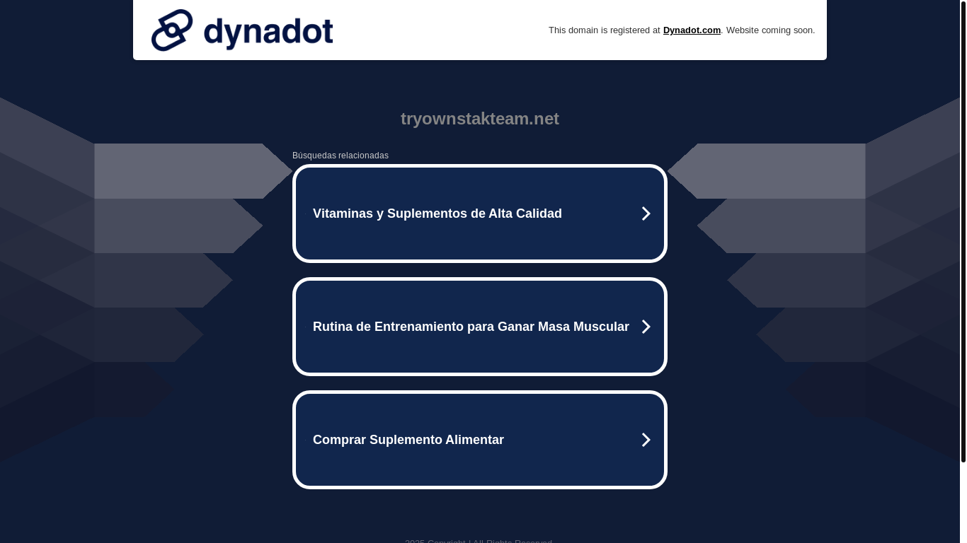 website screenshot of https://tryownstakteam.net/