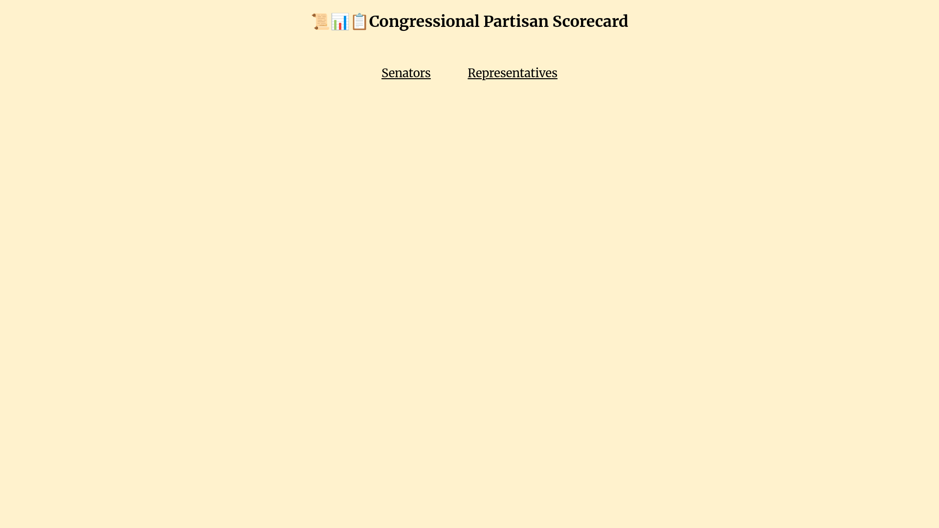 website screenshot of https://partisan-scorecard.pages.dev/