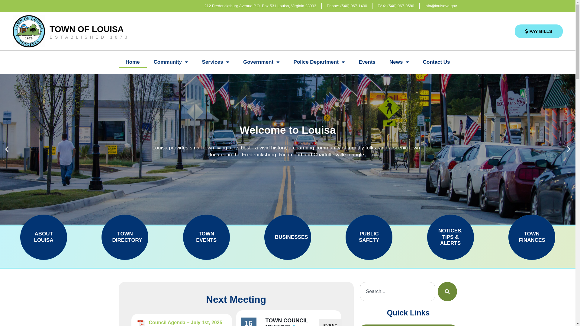 website screenshot of https://louisava.gov/