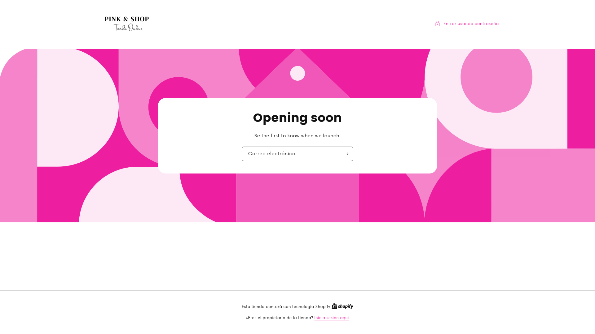 website screenshot of https://pinkandshop.online/