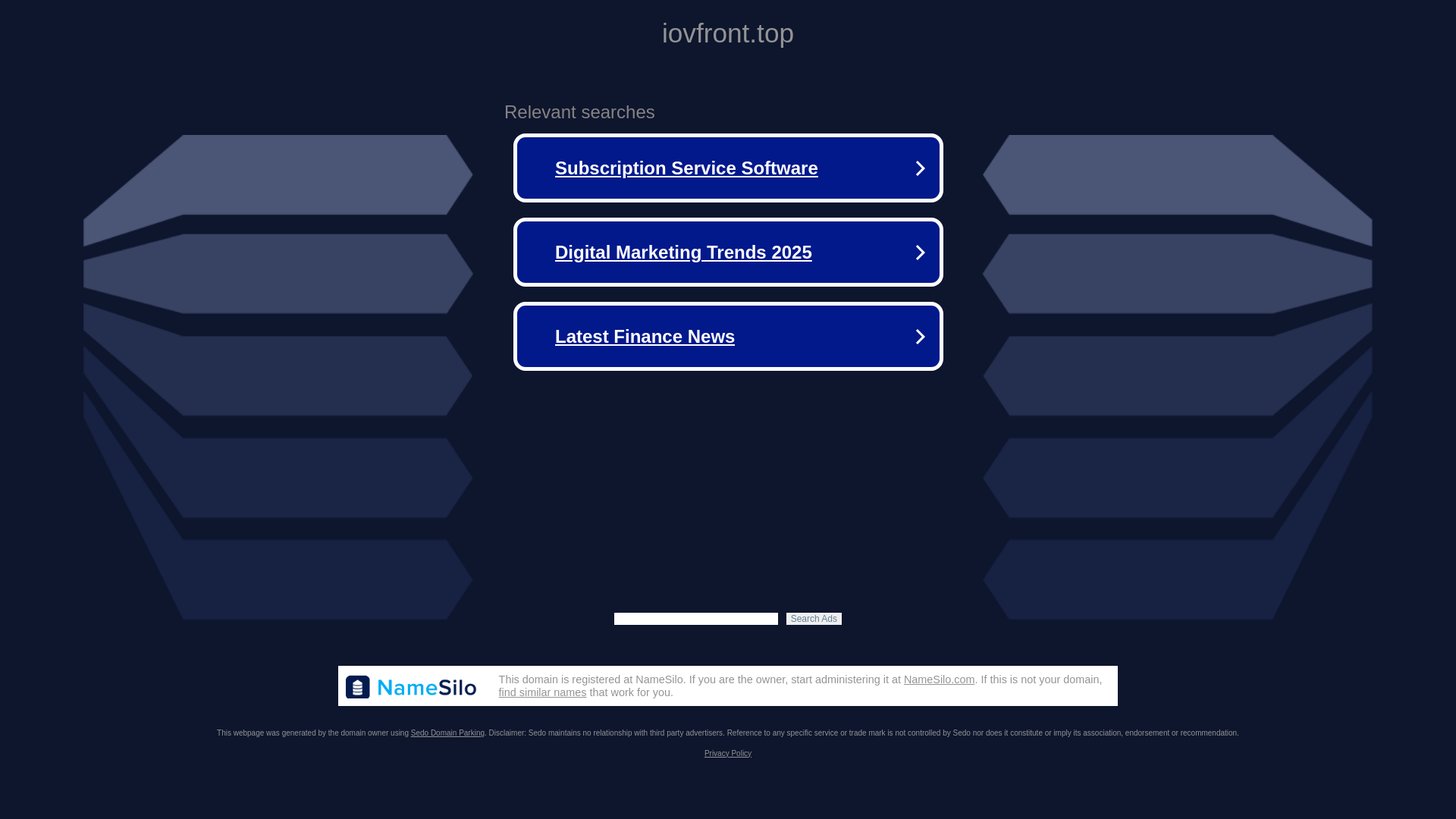 website screenshot of https://iovfront.top/