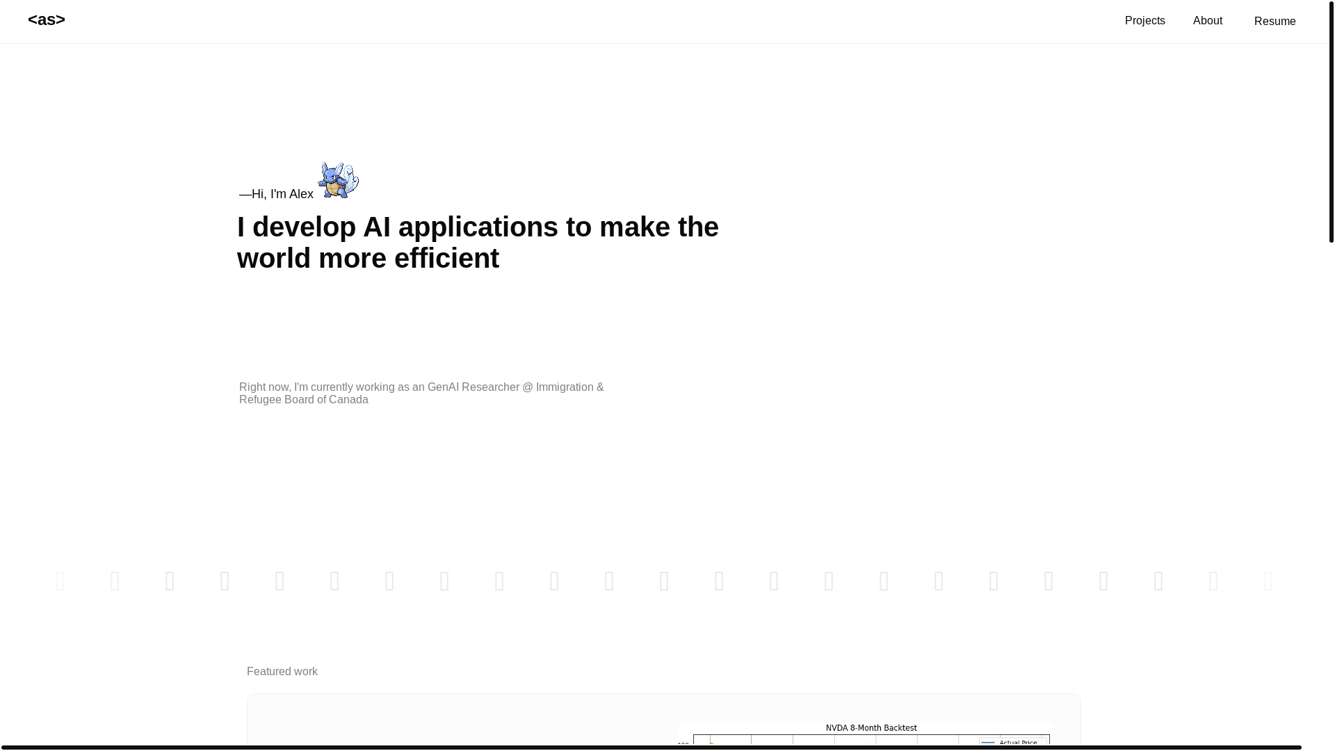 website screenshot of https://alexseummalavanh.com/