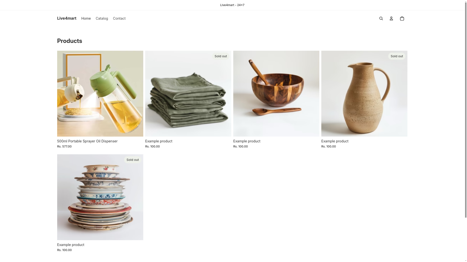 website screenshot of https://live4mart.shop/