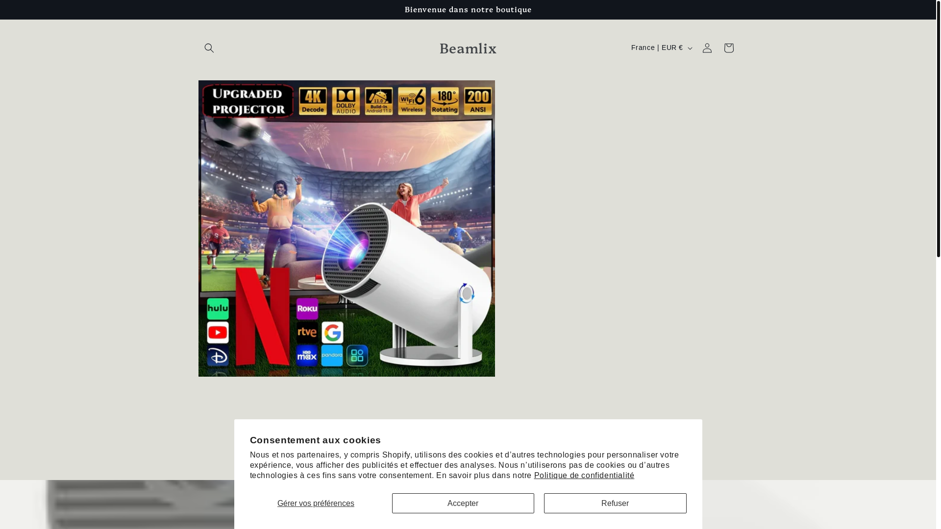 website screenshot of https://beamlix.net/