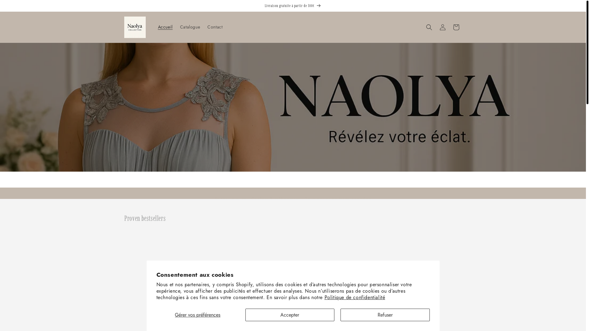 website screenshot of https://naolyacollection.com/