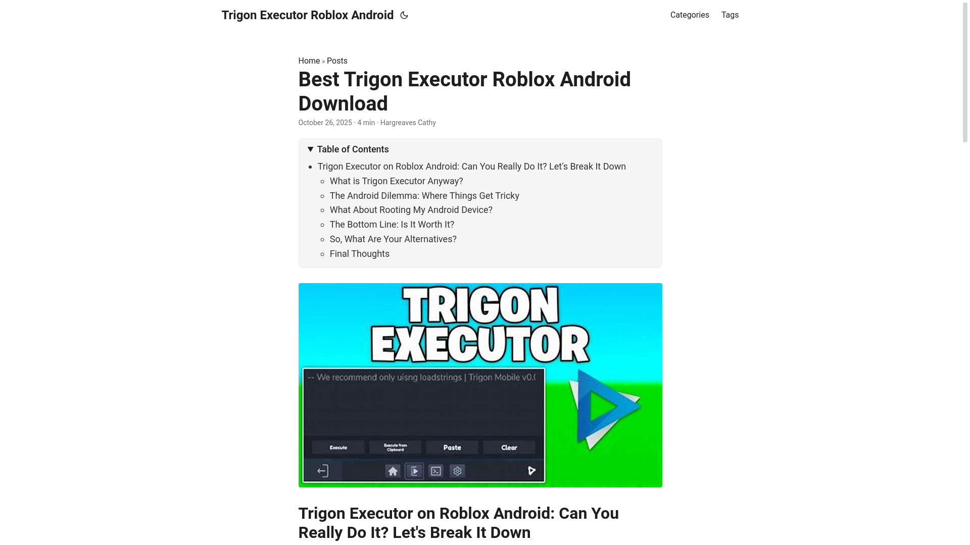 website screenshot of https://trigon-executor-roblox-android.pages.dev/