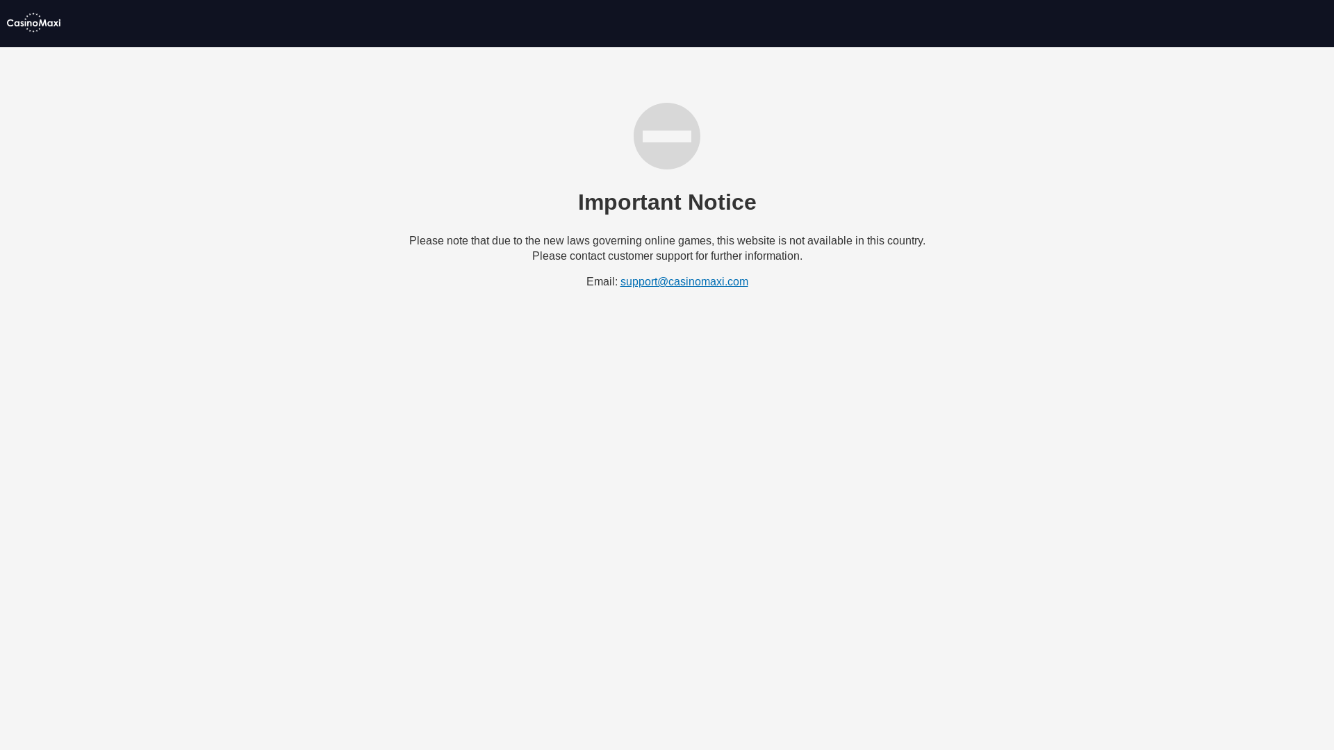 website screenshot of https://casinomaxi916.com/