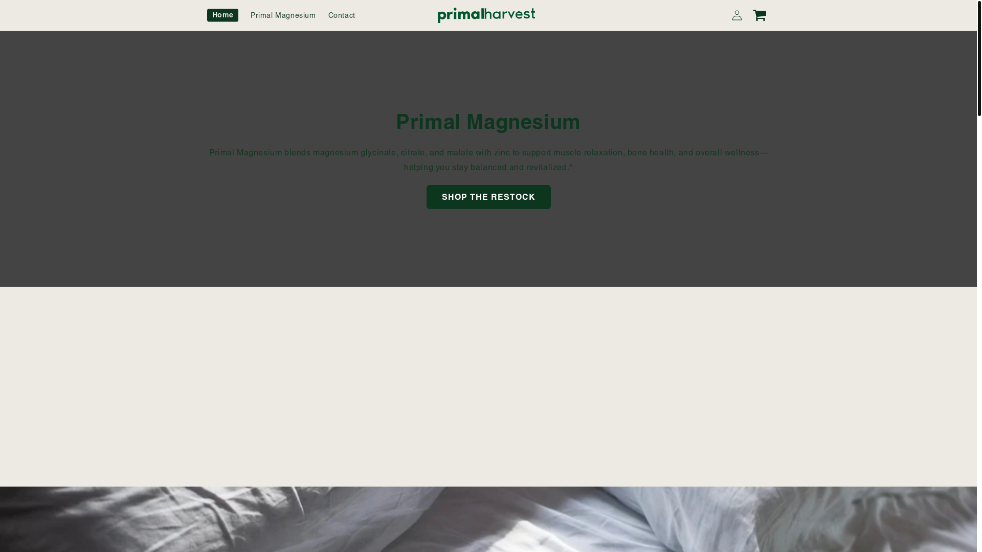 website screenshot of https://primalharvestus.shop/