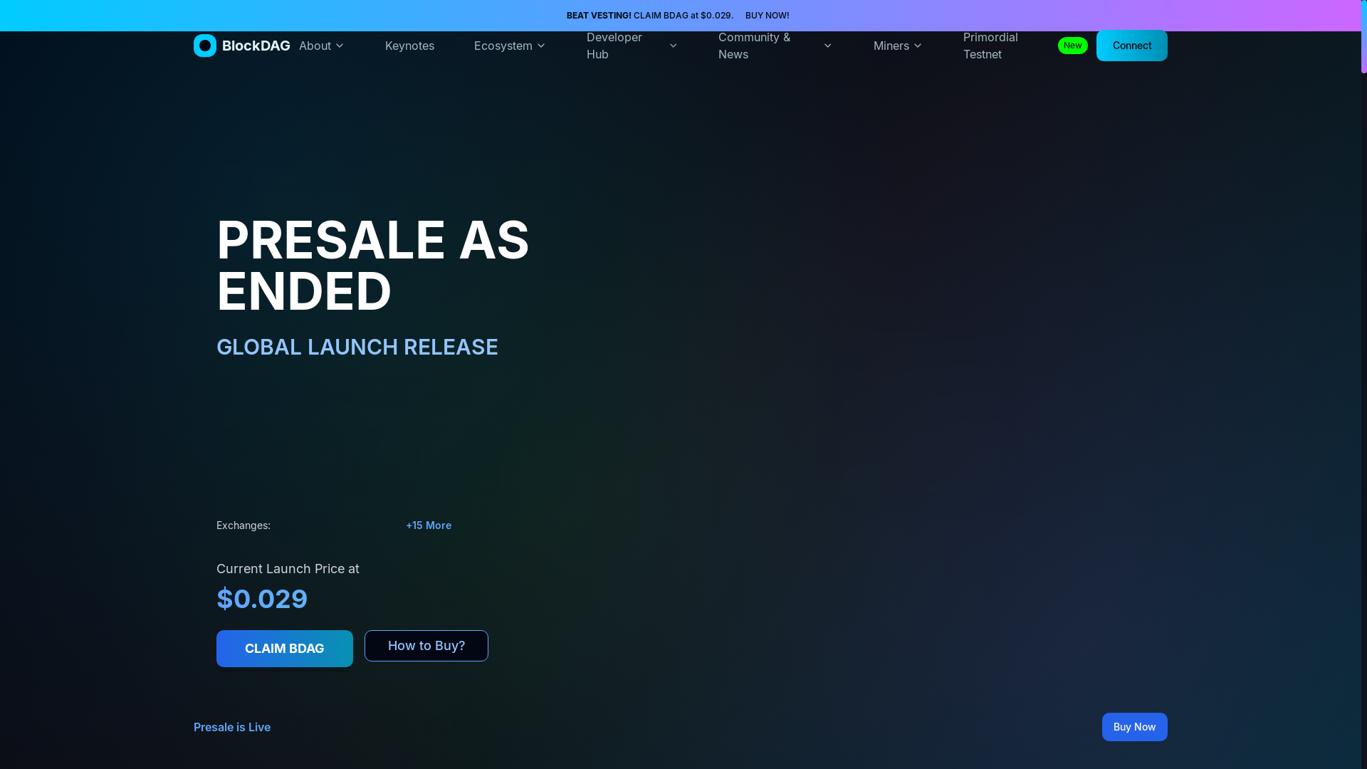 website screenshot of https://blockdawgclaim.network/