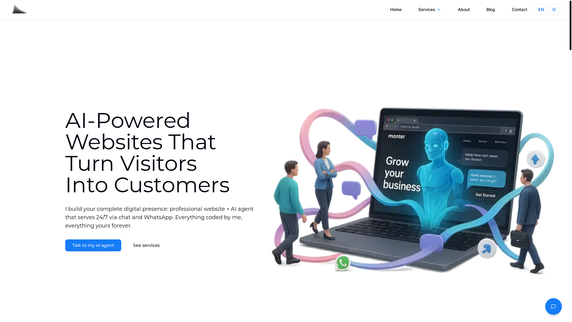 website screenshot of https://mmonter-studio.com/