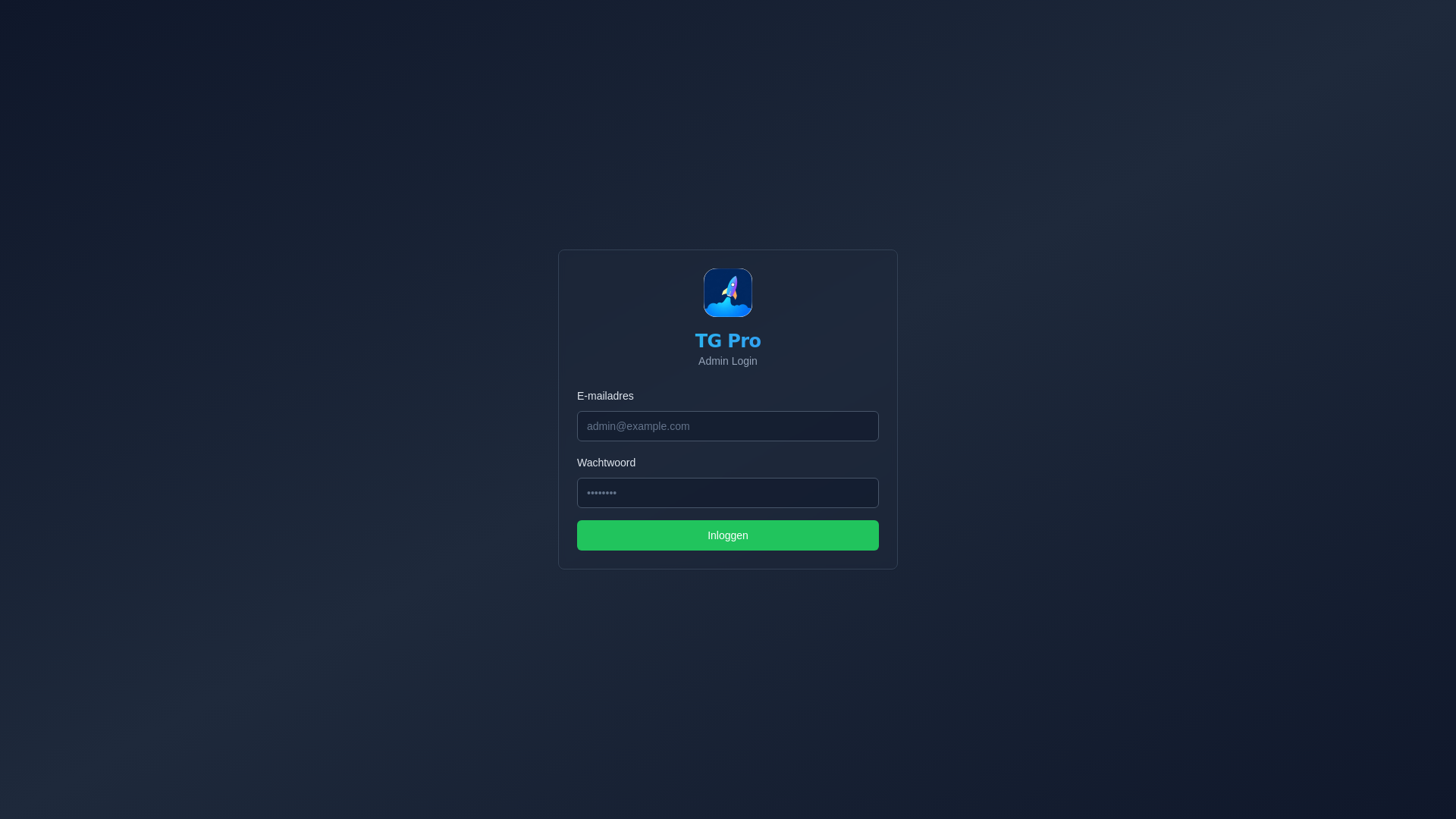 website screenshot of https://tgpro.nl/