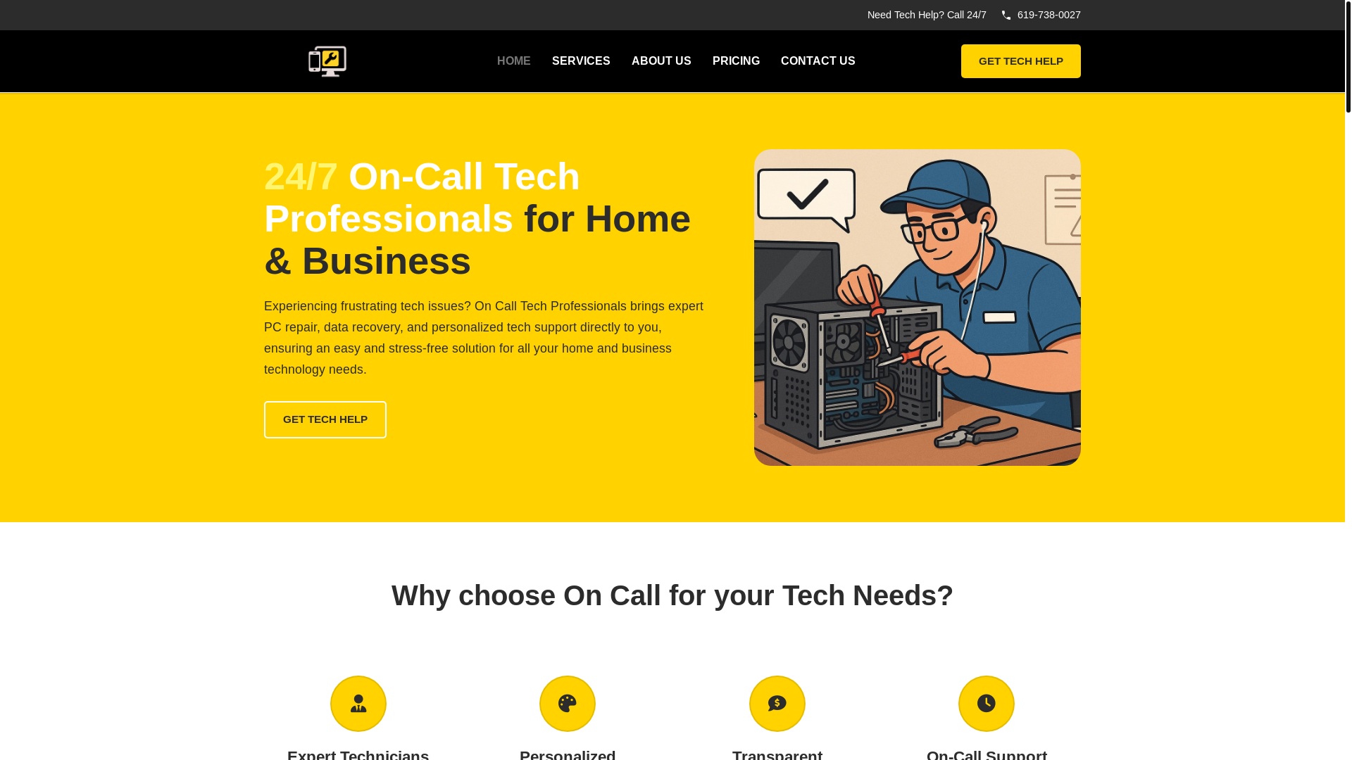 website screenshot of https://oncallsd.pages.dev/