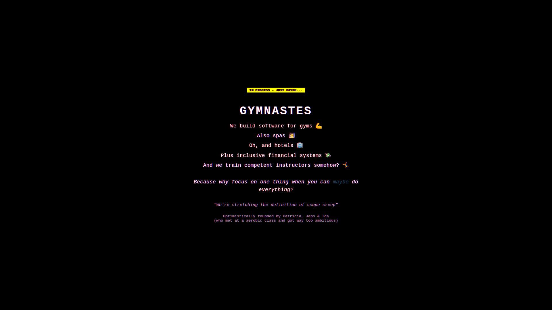 website screenshot of https://gymnastes.dk/