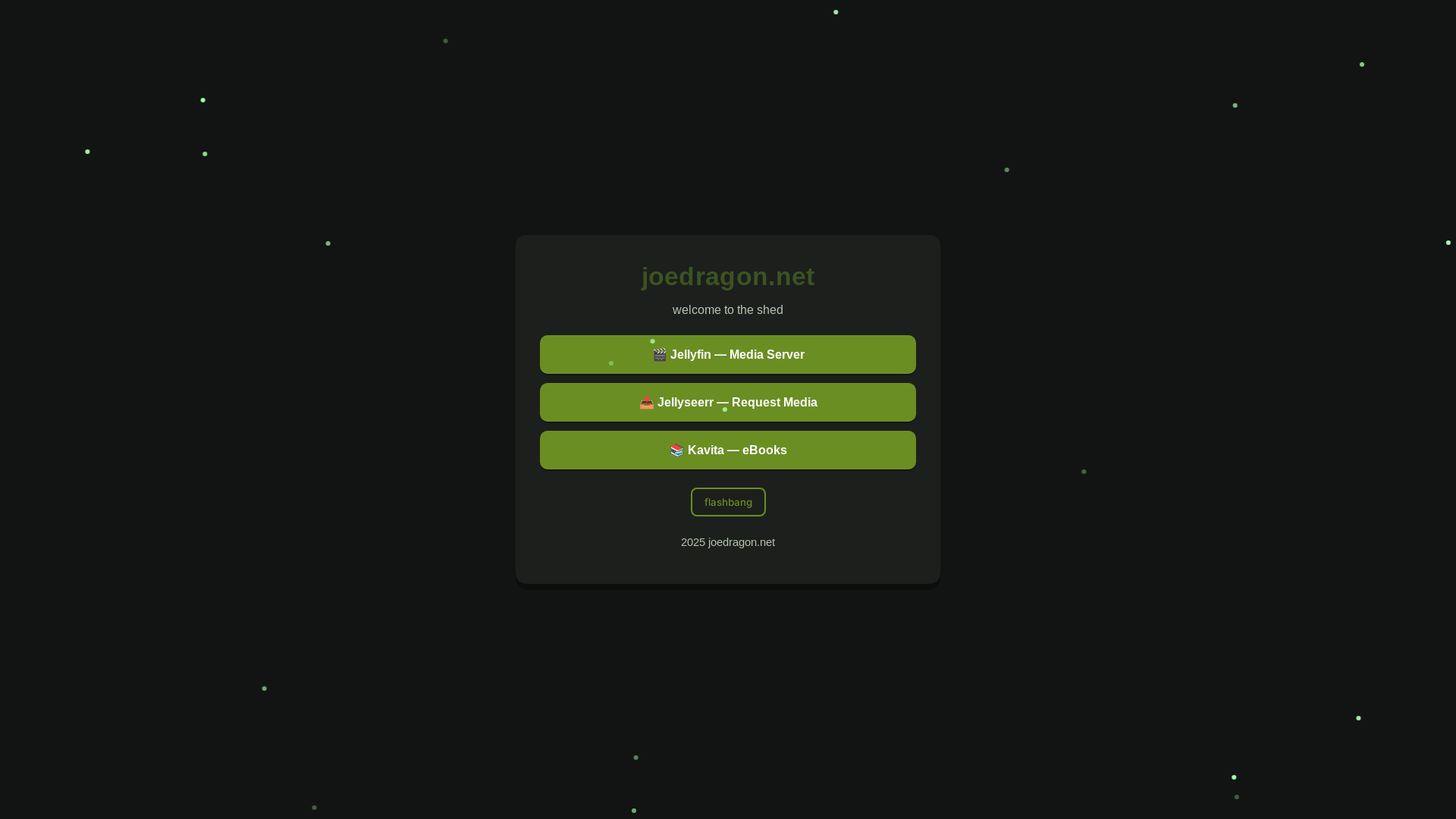 website screenshot of https://joedragon.net/