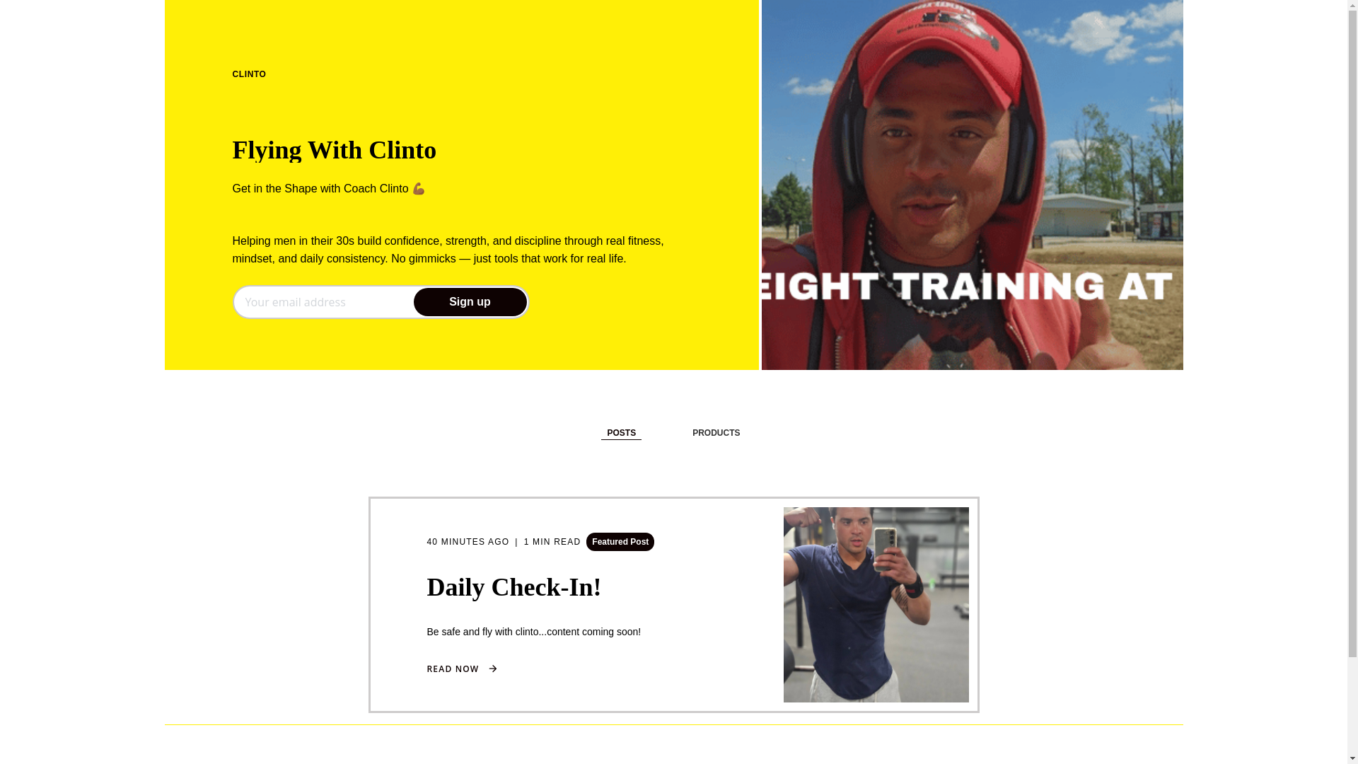 website screenshot of https://flywithclinto.com/