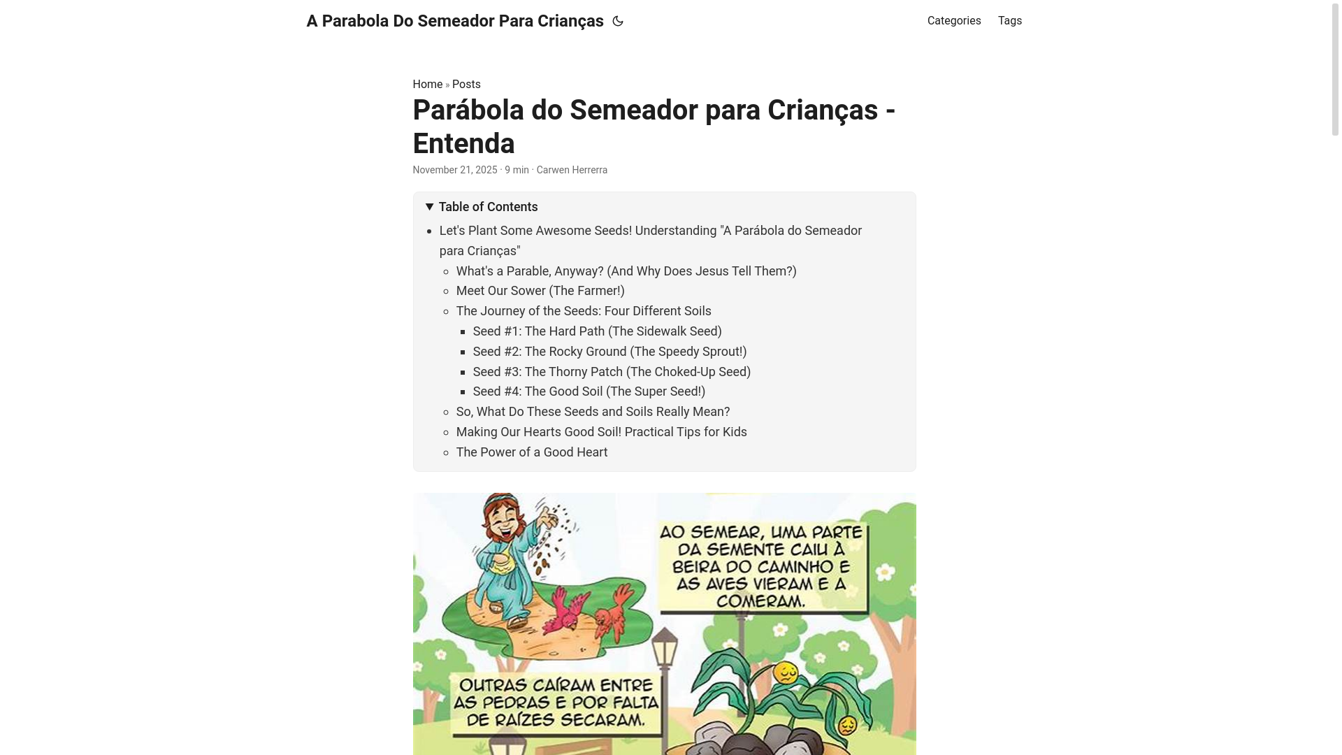 website screenshot of https://aparaboladosemeadorparacrianas2.pages.dev/
