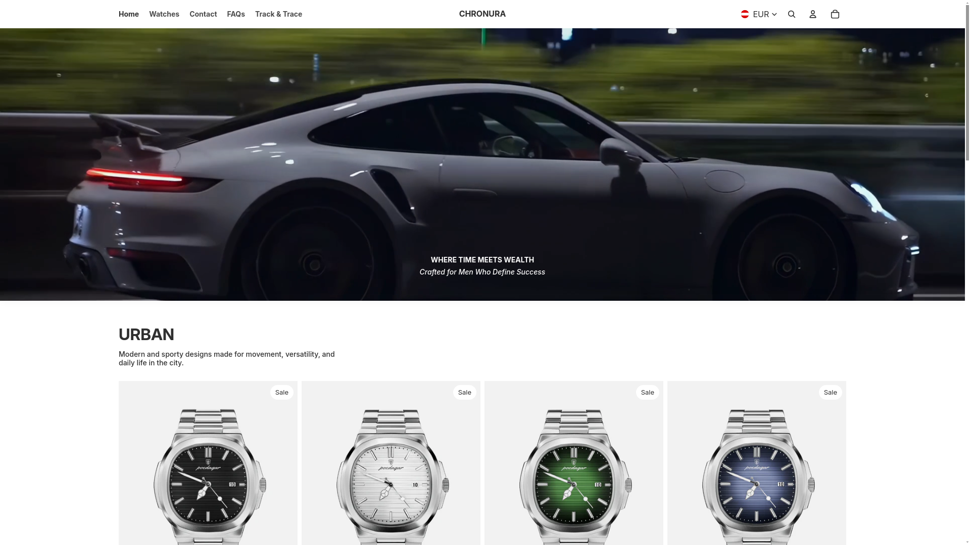 website screenshot of https://chro-nura.com/
