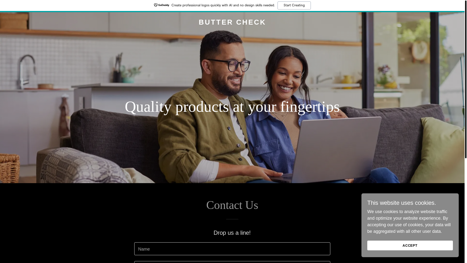 website screenshot of https://buttercheck.com/