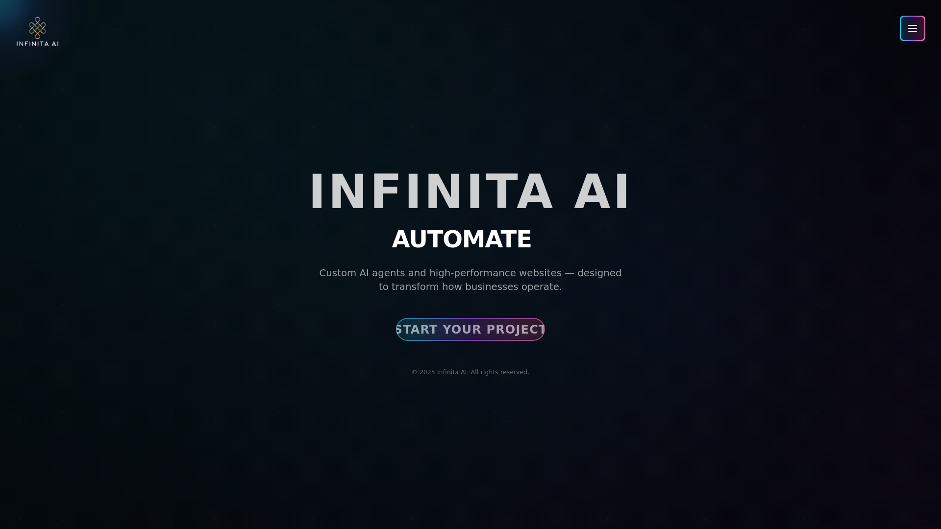 website screenshot of https://premiuminfinita-ai.com/