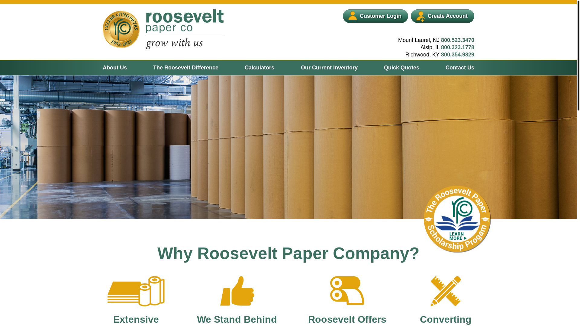 website screenshot of https://rooseveltteam.com/