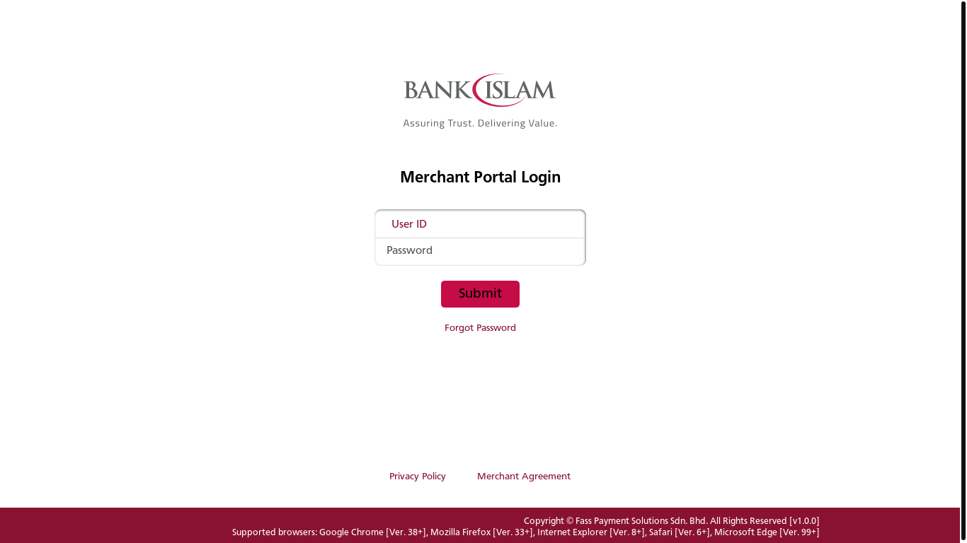 website screenshot of https://pay2phone.bankislam.com/