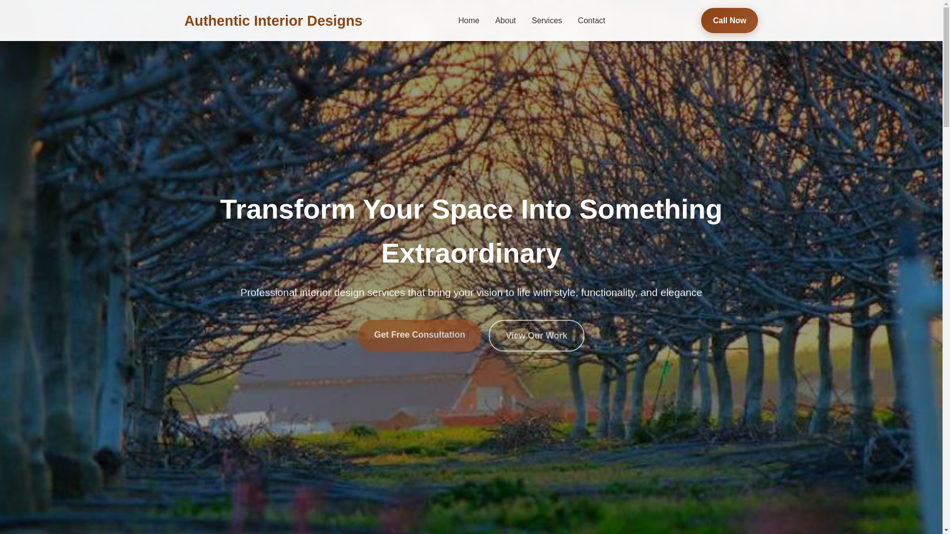 website screenshot of https://authenticinteriordesigns.courses/