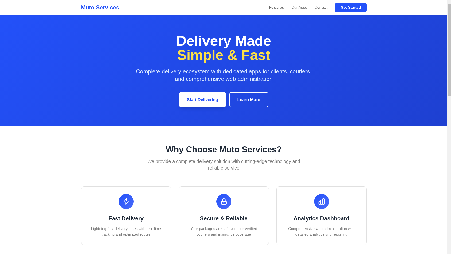 website screenshot of https://muto-services.com/