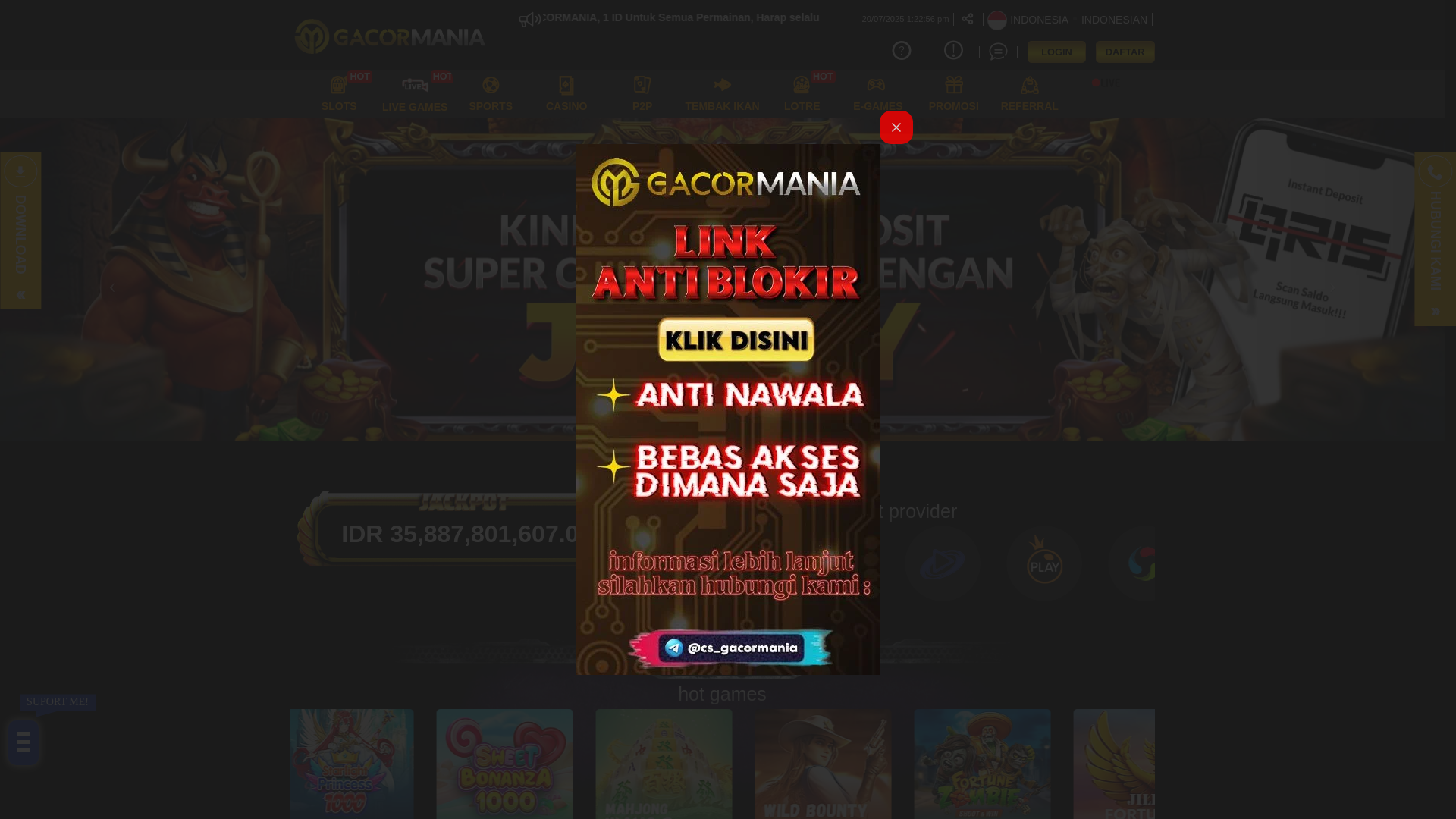 website screenshot of https://gacormanias9.xyz/