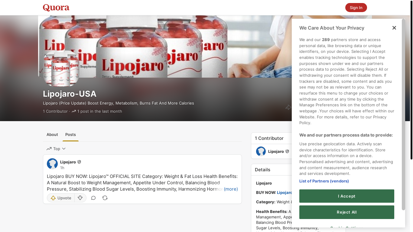 website screenshot of https://lipojarousa.quora.com/