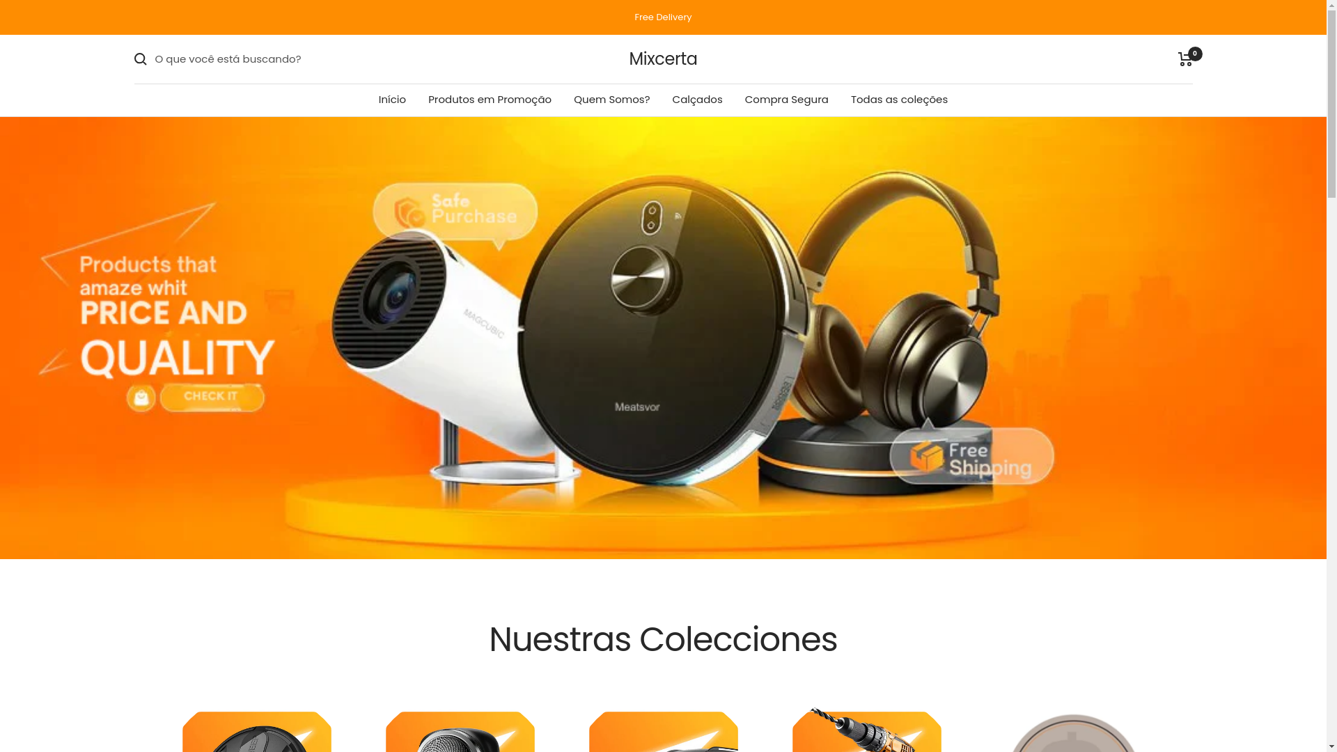 website screenshot of https://mixcerta.com/