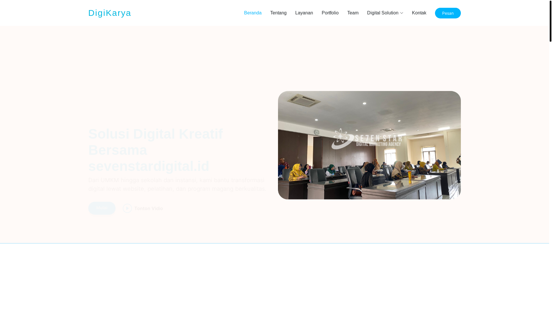website screenshot of https://digikaryasevenstar.pages.dev/