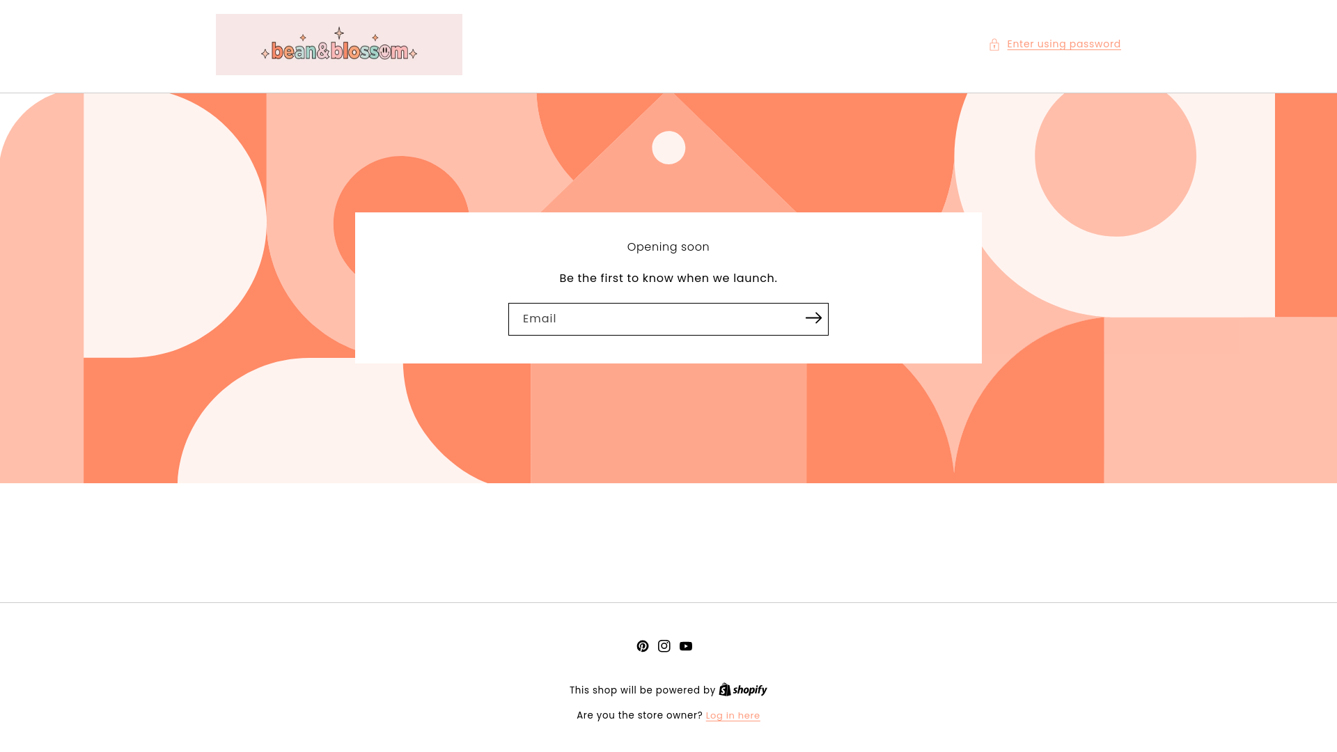 website screenshot of https://beanandblossom.ca/