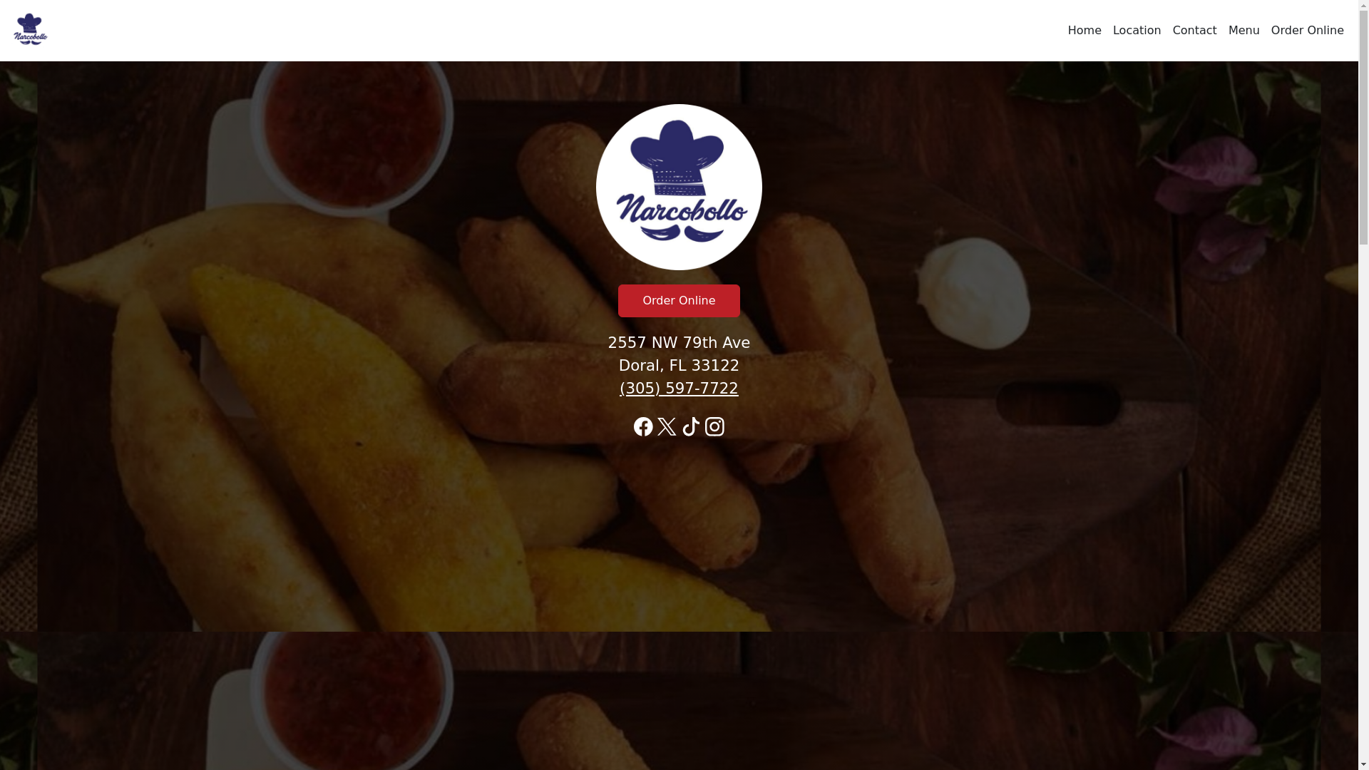 website screenshot of https://narcobollocafefl.com/