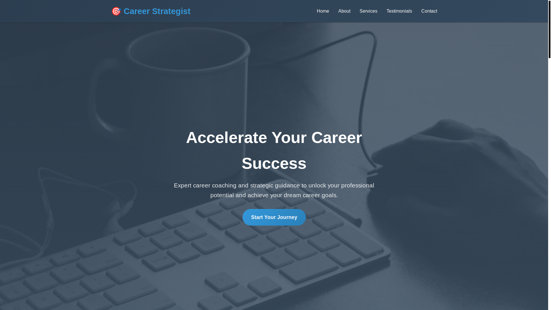website screenshot of https://careeradvicestrategist.shop/