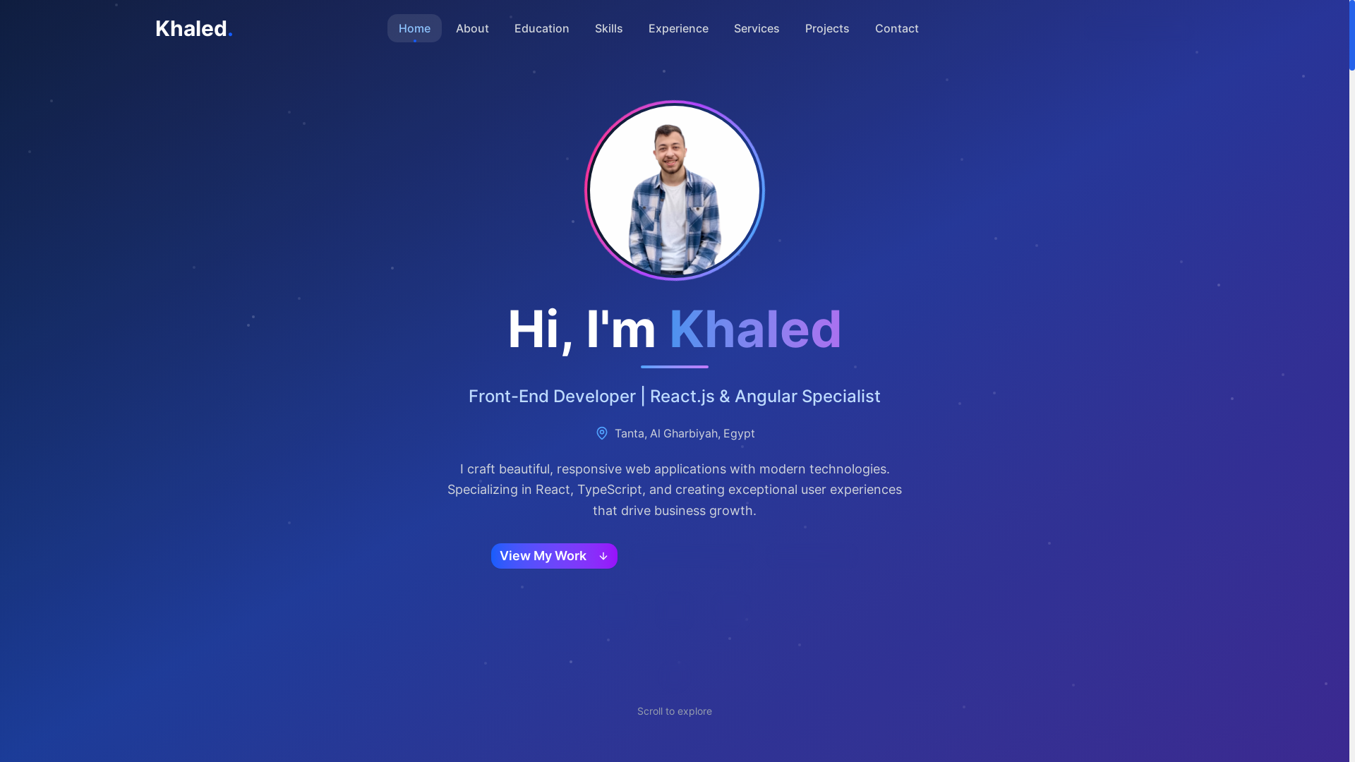 website screenshot of https://khaled-mostafa.me/