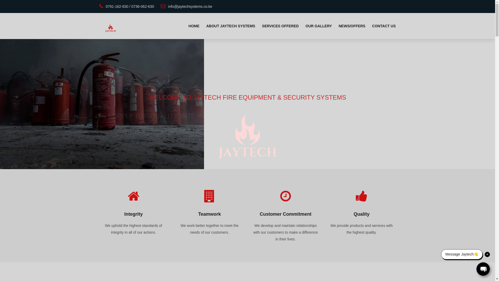 website screenshot of https://jaytechsystems.co.ke/