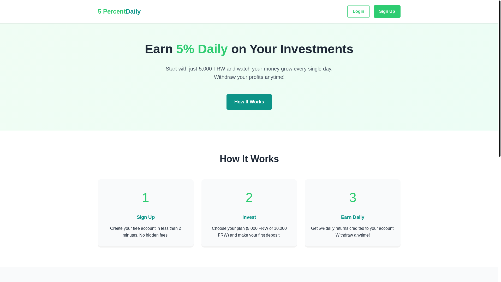 website screenshot of https://5percentdaily.pages.dev/